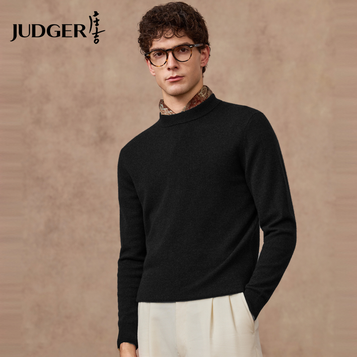 【14色可选】庄吉男士羊绒衫2025秋冬新款羊毛衫半高圆领套头毛衣