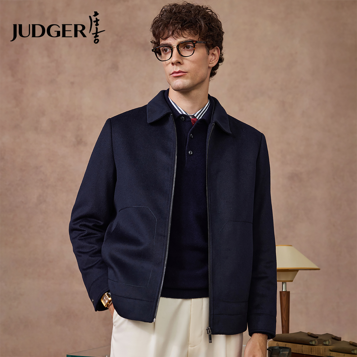 【2件套 可拆卸鹅绒内胆】庄吉男士高端夹克2025秋冬新款羊毛大衣