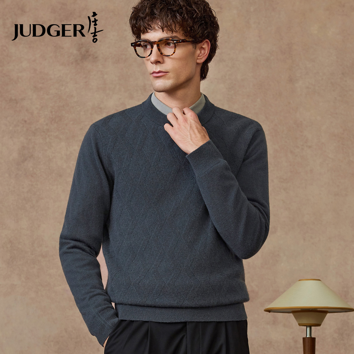 【羊绒羊毛】庄吉男士羊绒衫2025秋冬新款羊毛衫圆领套头通勤毛衣
