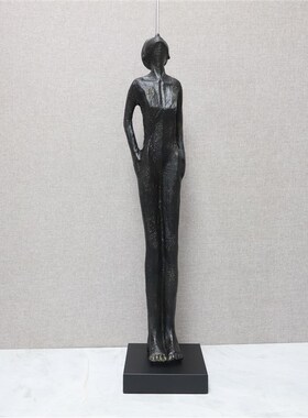 简约创意仰头人物雕p塑摆件客厅卧室玄关办公室书房家居装饰品