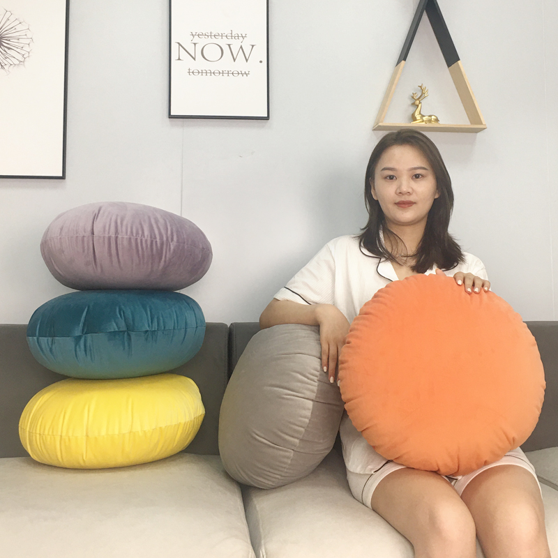 2023新款圆形抱枕靠垫客厅沙发腰枕床头靠背垫T飘窗摆件装饰靠枕