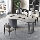 轻奢岩板茶桌椅组合简约办公z泡茶桌新款 客厅茶几一体高档茶台