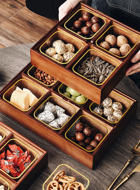 2022新款春节过年家居装饰品摆件酒柜客厅茶几果盘W乔迁礼物干果