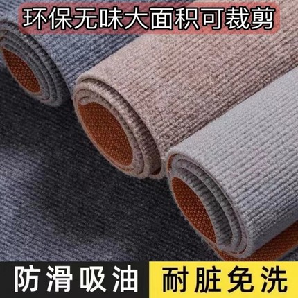 家用客厅隔音地毯厨房吸水防滑地垫卧室走廊入户门脚垫商用可裁剪