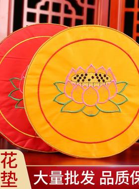蒲团坐垫 家用磕大头莲花蒲团跪拜垫 寺院拜佛垫 圆形拜垫