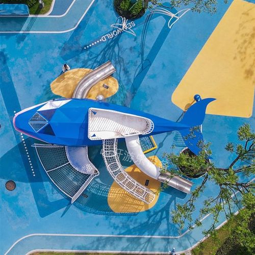 户外大型不锈钢滑梯儿童游乐设备景区文旅园林厂家非标无动力设施