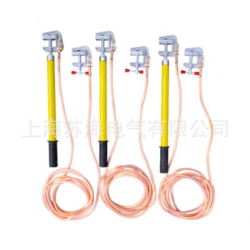 500kV高压户外单相压接地线双簧接地线三相接地棒