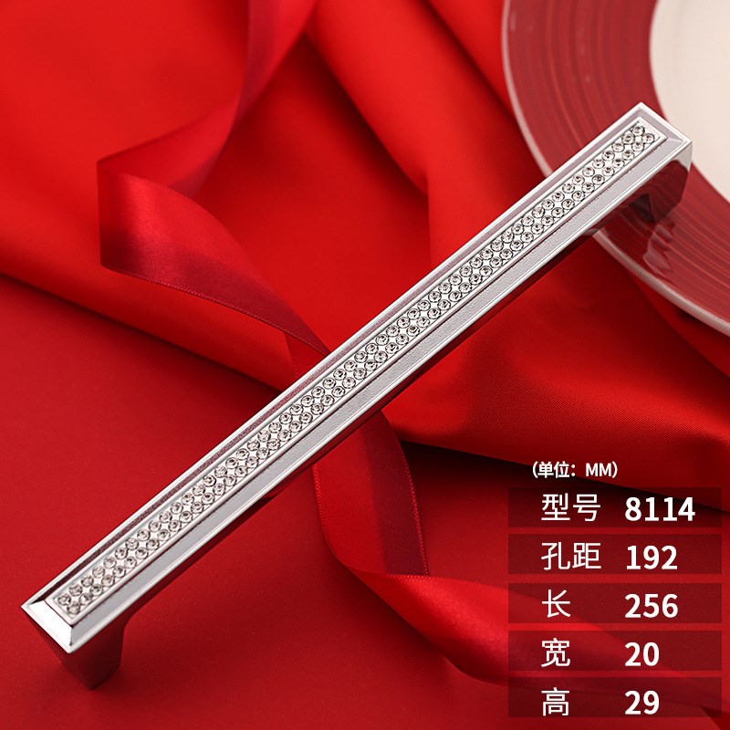 索水晶菲亚镶钻石拉手现代简约美式欧式橱柜衣柜抽屉金色把手