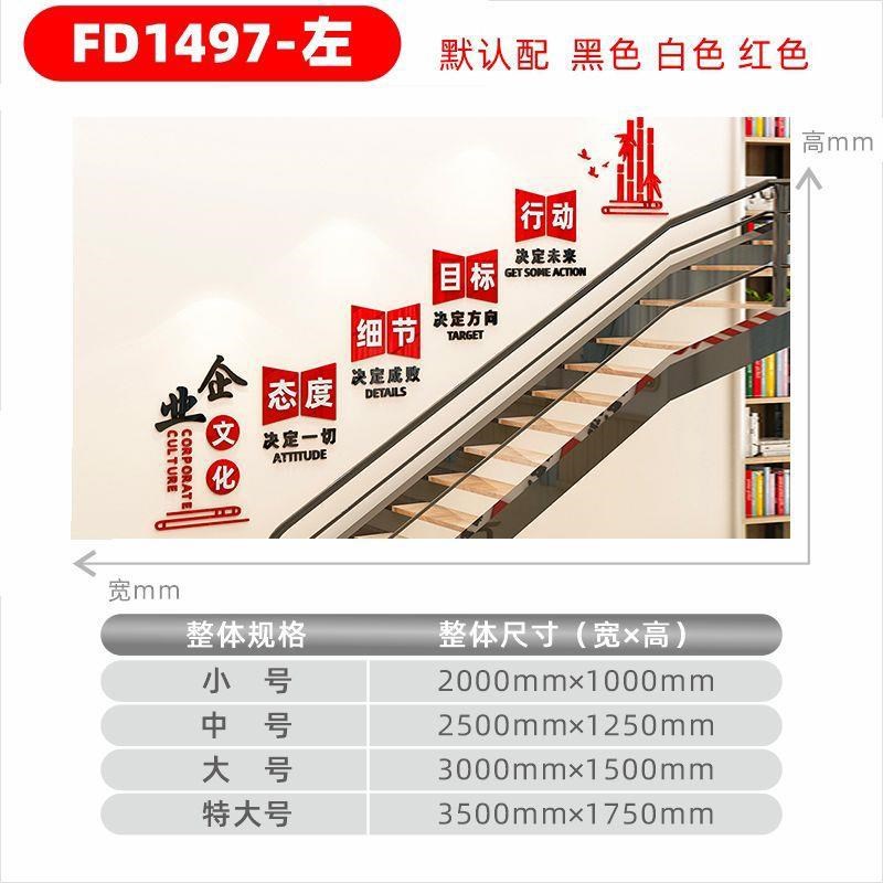 企业公司楼梯文化墙励志文字墙贴墙面装饰团队激励标语背景墙布置