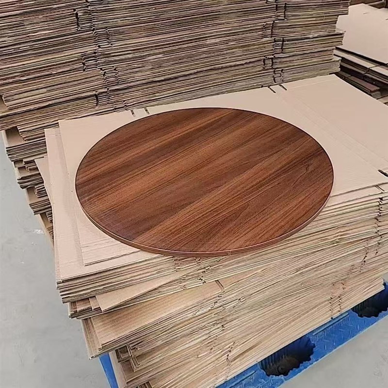 茶几二合一两用组合木制圆形桌子高级感艺术移动中古风胡桃色茶几