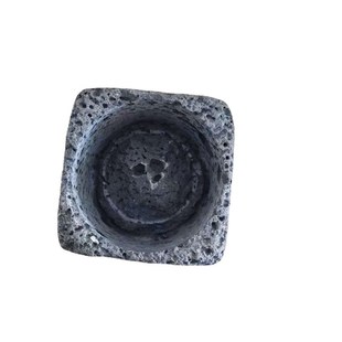 厂家多肉小花盆组合 简约火山石礼品笔筒 玄武岩创意定植器石汀