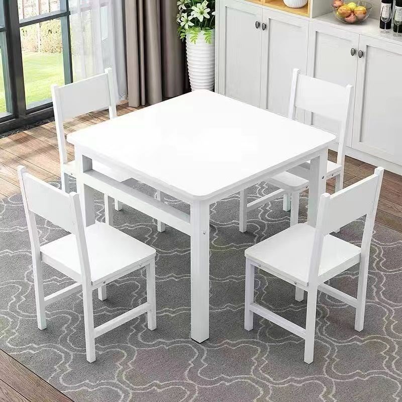 简约正方形餐桌椅家用小户型饭桌小吃店四方桌子食堂快餐桌椅组合