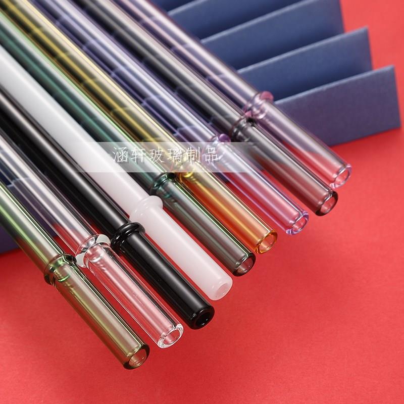 玻璃吸管配件适用于星爸吸管杯替换防滑卡扣彩色玻璃吸管厂家直供