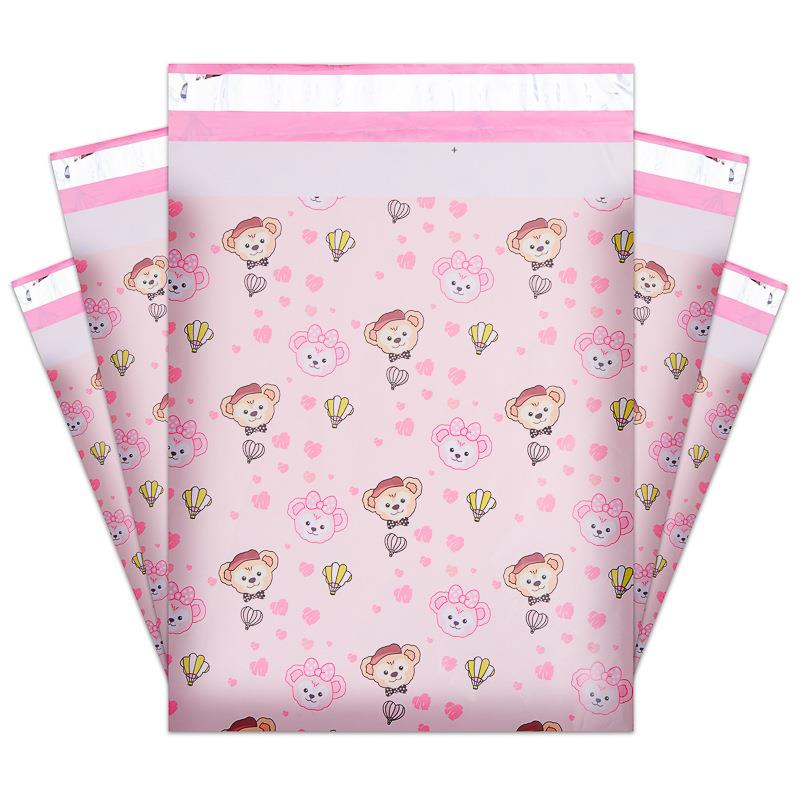 粉色卡通快递袋加厚印花塑料打包袋首饰品包装袋快递袋子生产