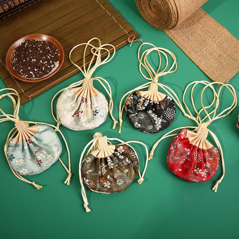 端午节金丝宫廷香包香囊汉服荷包长绳流苏挂脖古风香袋空袋子国潮