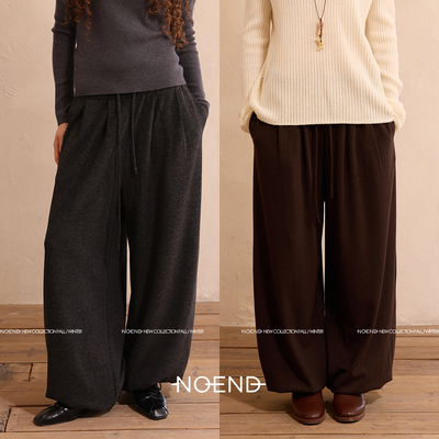 NOEND25/老钱松弛感抽绳腰束脚休闲裤长裤