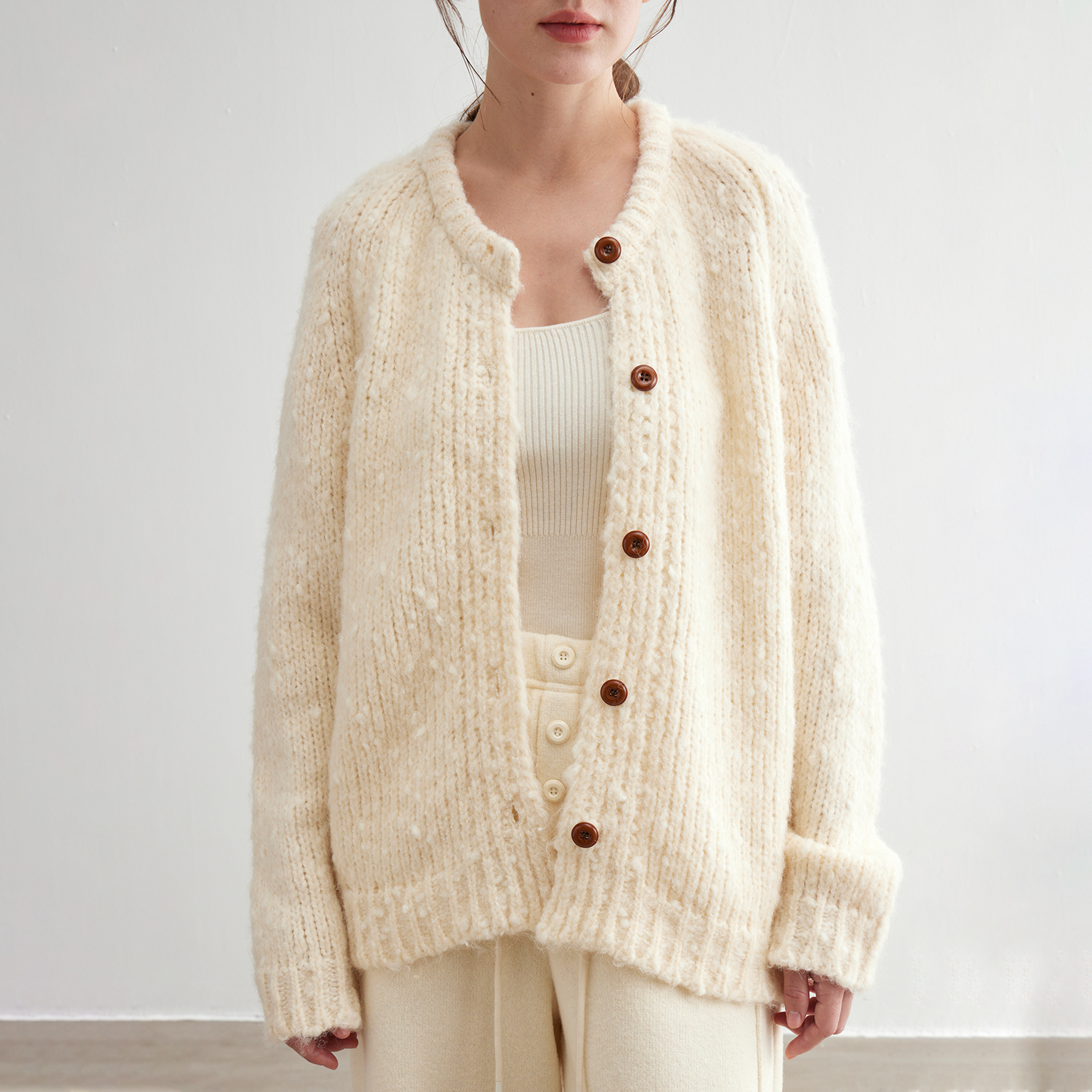 NOEND2025【李沐宸】新款羊毛混纺面料冬季开衫长袖针织外套