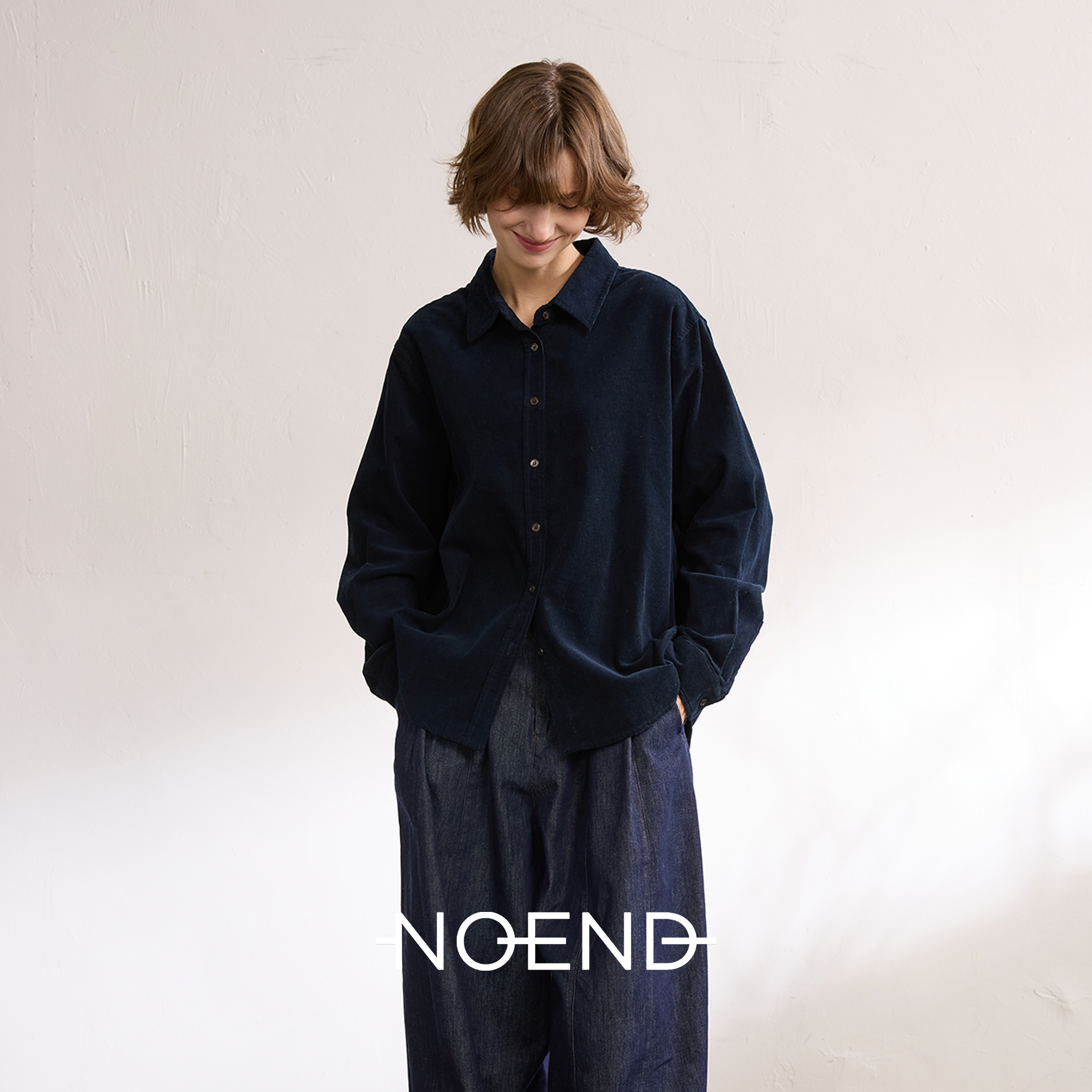 NOEND25AW【怀旧复古】知识分子简约灯芯绒暖感肌理休闲百搭衬衫