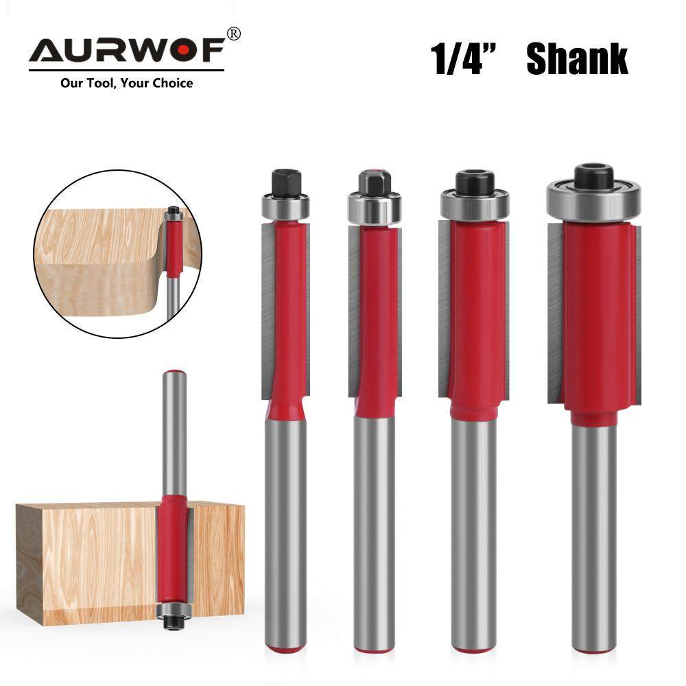 1/4柄轴承修边刀 直角倒角刀 封边条收边刀 木工铣刀具