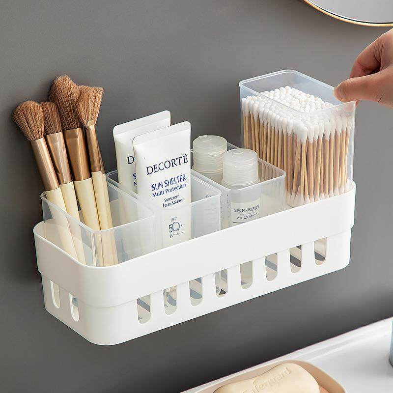 浴室壁挂式置物架免打孔卫生间梳子化妆品收纳盒放牙膏牙刷收纳架