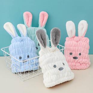 干发帽快速吸水速干可爱兔耳朵加厚儿童成人干发帽干发巾包头浴帽