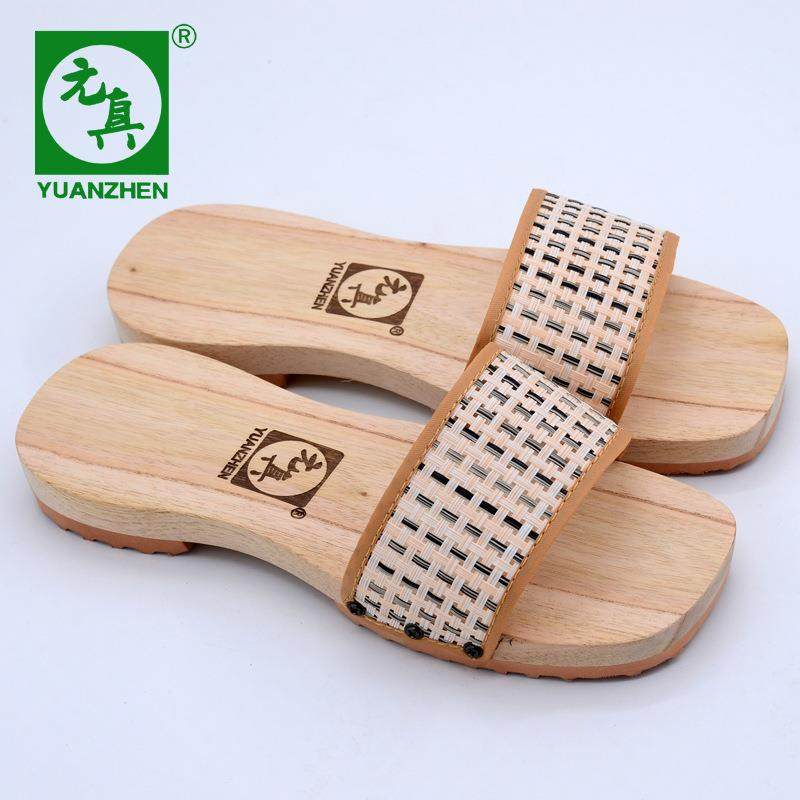 元真新款木拖鞋时尚简约木屐女居家洗澡拖鞋男女木板鞋防滑木鞋