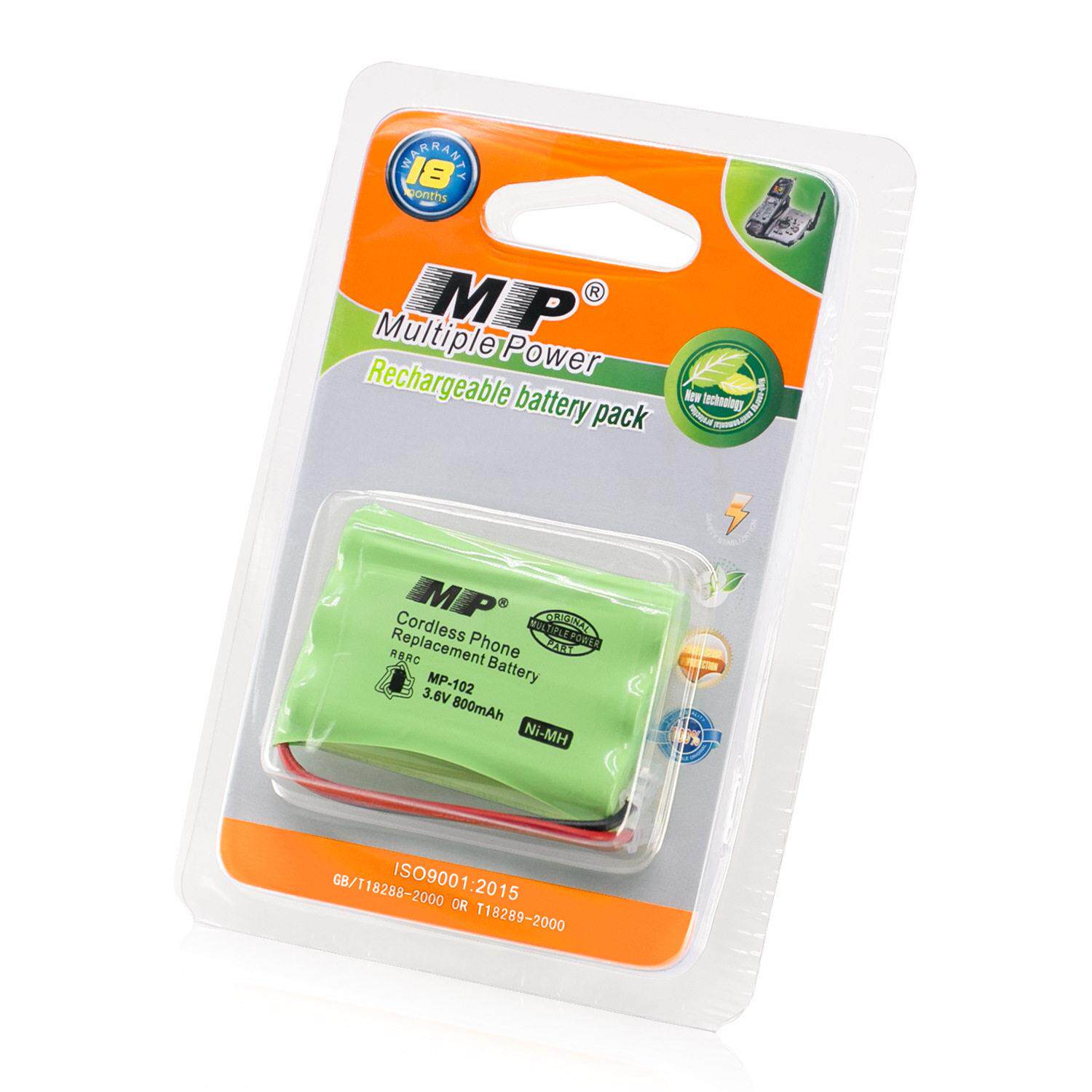 跨境MP-102无绳电话电池组镍氢AAA800*3 3.6V 子母机电池组