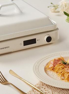 大宇方煎糖烤多功能炉料理锅烤肉一DAEWOO\/体锅电烤盘家用火锅小