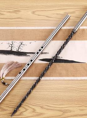 《箫反接刚箫能锏》不锈钢工艺品萧OGF零基初学练习洞箫文能武防