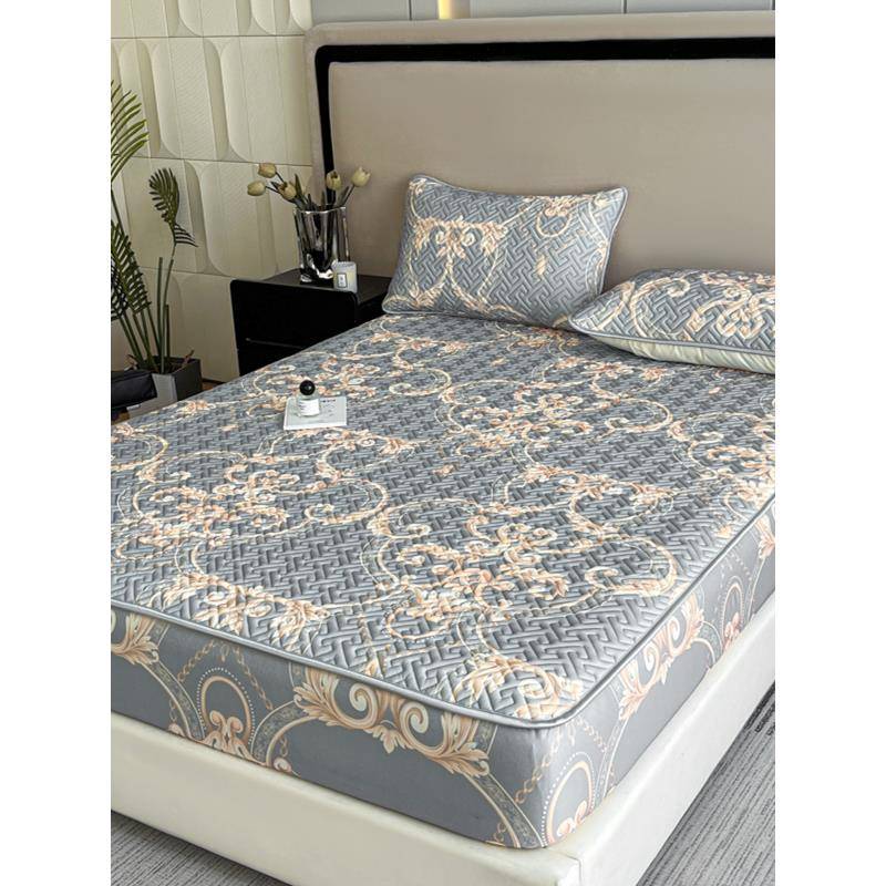 2025新款夏季乳凉席床胶款夏天软席子冰笠席UOR床垫罩三丝件套可