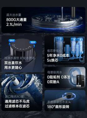 NEATMAX末端直饮Q800通机用芯P滤PNERO-Q80棉活滤性炭芯更换