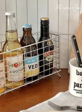 来场文艺兴长方形咖啡胶囊铁IBZ艺四！一脚收纳筐化妆用复品整理