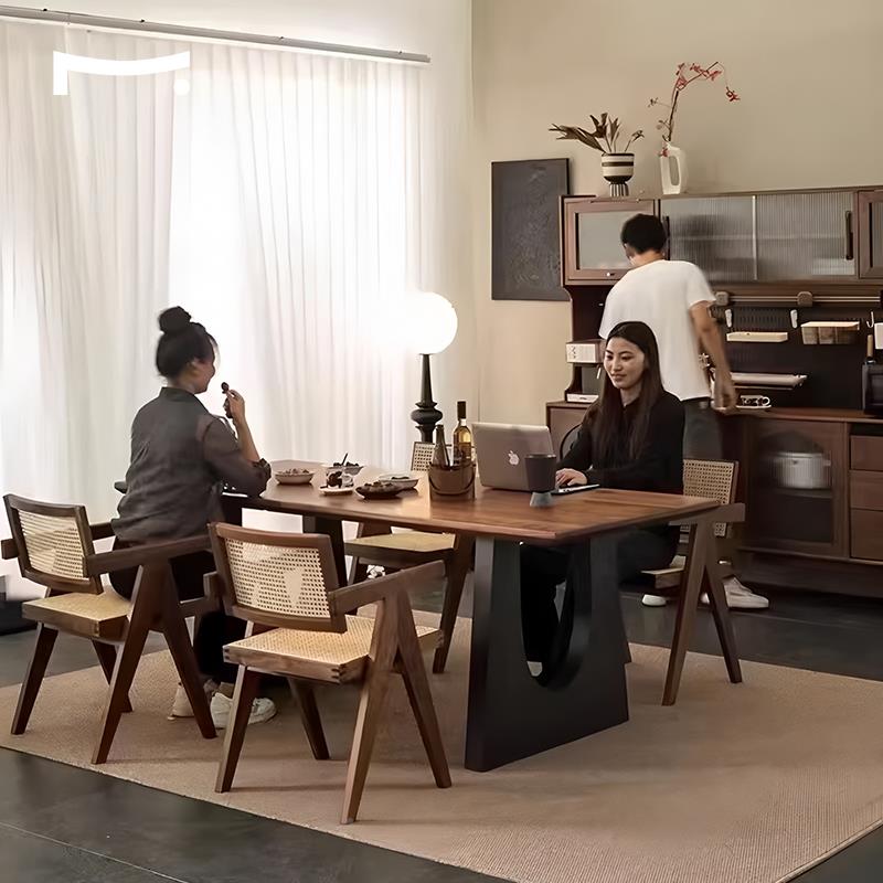 宋氏美长学SZYB01月进口红橡月木半高级厅书房茶桌大桌客办公工作