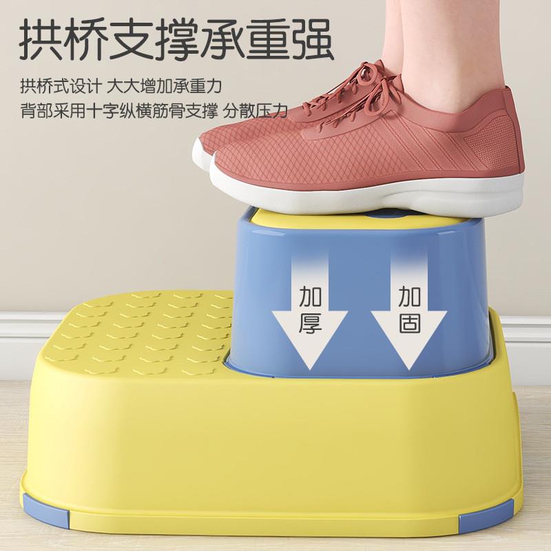 儿童脚凳家用踩脚小板凳卫生间洗手防滑加厚站洗脸洗漱矮凳子换鞋