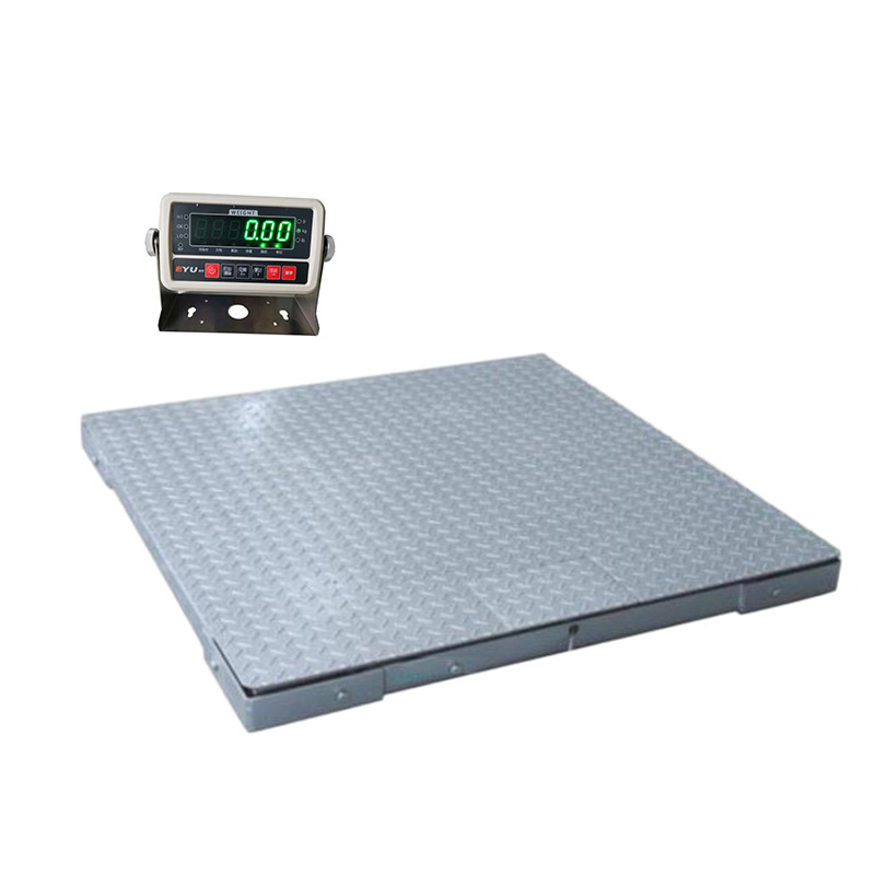 双层加厚碳钢地上衡地称小型电子磅秤平台秤1-3吨2T工业称重地磅