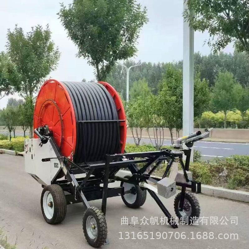 卷盘式喷灌机新款农用绞盘式喷灌机大型全自动多喷头自走式浇地机