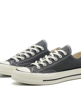 帆构新款帆布鞋男女碳灰色低帮布鞋经典软底平底鞋极简休闲板鞋
