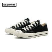 潮鞋 帆构帆布女鞋 潮流百搭休闲黑色情侣低帮透气时尚 新款 2026春季
