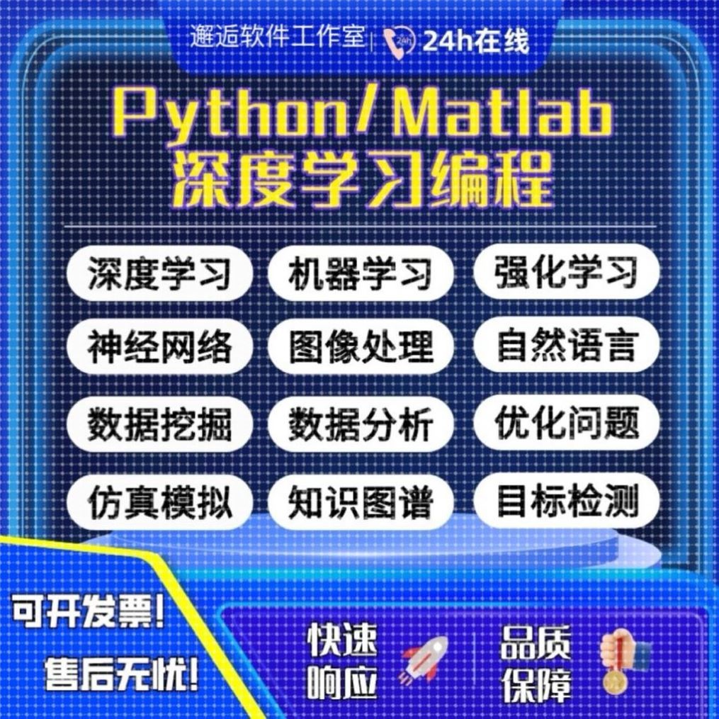 Python/Matlab程序代编机器深度强化知识图谱神经网络图像处理
