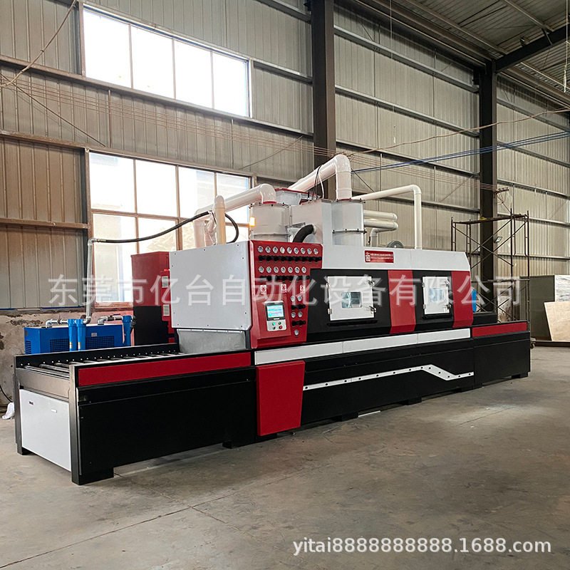 亿台工厂直营 木门去毛刺通过式无尘自动喷砂机【1.4米进料现货】