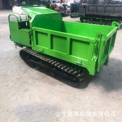 液压自卸式手扶履带运输车 小型农用履带运输车 1吨履带车性能好