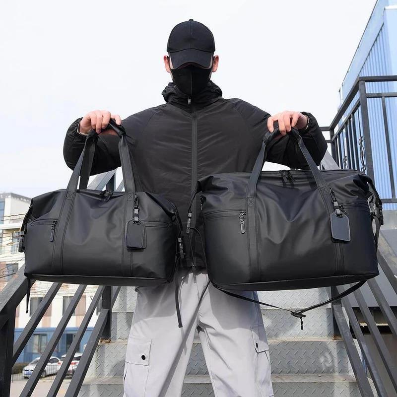 3班长绅品男士出差便携包短途旅行包手提健身包干湿分离大行李包