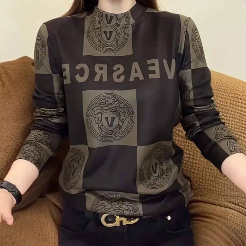 保罗岁月鞋服旗舰时u尚男士长袖秋季百搭j个性格子Z卫衣圆领T恤打