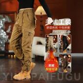 美式 重磅复古休闲裤 秋冬加绒加保暖耐磨户外工装 萨鸥绅轻奢男装 裤