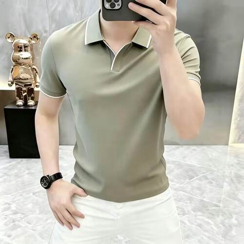 HIGO奢品汇高档夏季男士潮流翻领短袖POLO衫商务休闲半袖T恤男装