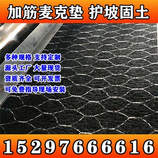 加筋麦克垫生态三维植被土工河道护坡生态镀锌网垫防止水土流失网