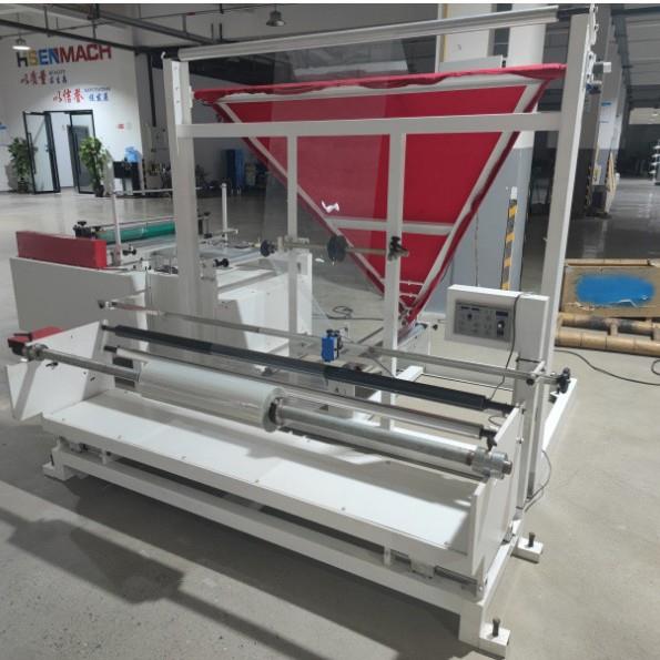 气动上料纠偏磁粉张力自动OPP对折机热合压边折边机收放料气胀轴