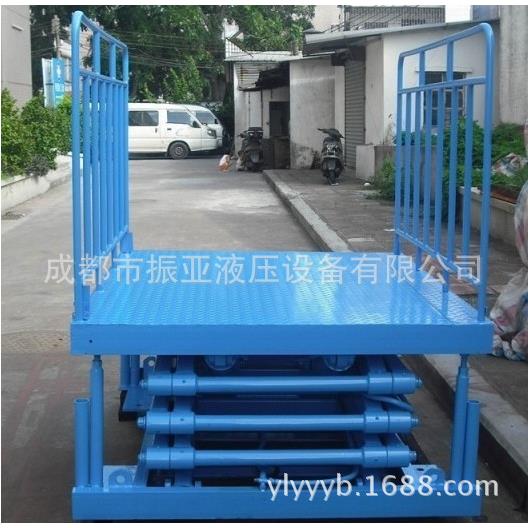 液压卸货剪刀式升降平台电动交叉式升降货梯固定装货剪叉式升降机