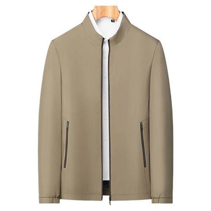 桑植服装店2026新款男式立领夹克衫F中青年商务外套爸爸装大码外