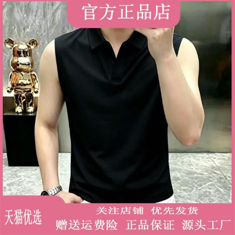 云枢优衣馆轻奢型格夏季新款男士V领无袖背心帅气宽松时尚百搭